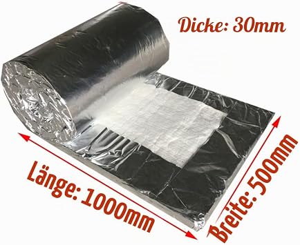 Ceramic Fibre Blanket Aluminium Silicate High Temperature Insulation Fiber Fireproof for Wood Burners Fireplaces Needle Boilers 30 mm