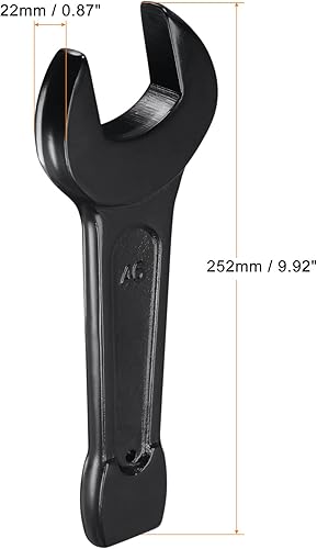 Miniatura 2 de uxcell Llave de golpe de extremo abierto de 1.811 in, herramienta de mano de llave de cabeza única de acero de alta resistencia