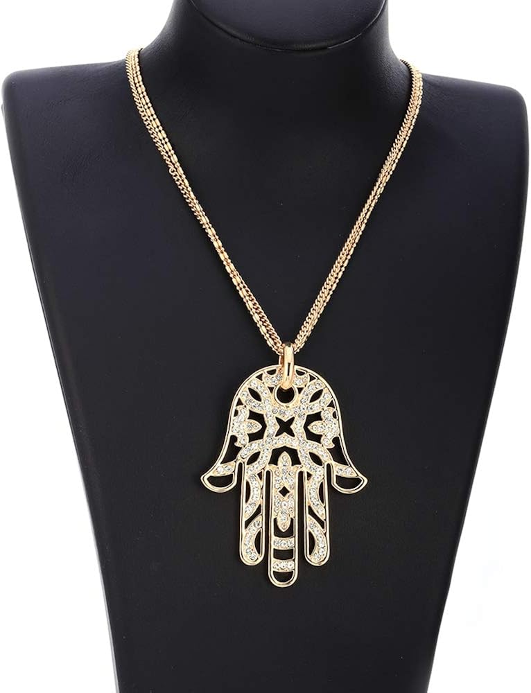Women's Hand Pendant, Long Y-Shaped Necklace, Fashion Pullover Chain, Winter, The Best Gift for Girls, Silver - Image 4