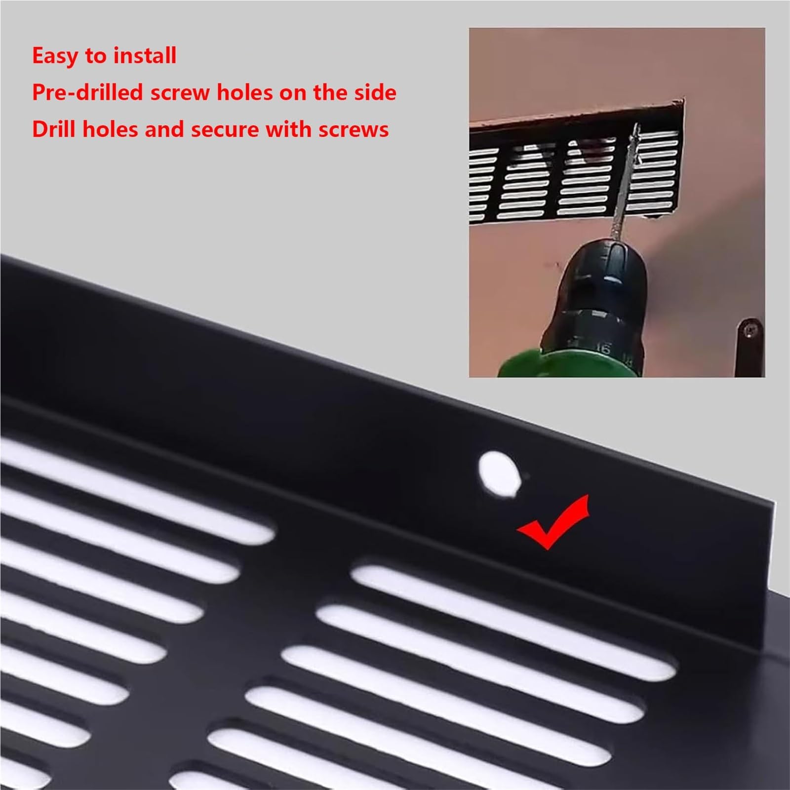 Rejilla de ventilación de Aluminio Negro, Impermeable, de 1,2 mm de Grosor. Rejilla de ventilación Decorativa para Armario, Estufa, gabinete, Fregadero, Cocina y baño (8,8 x 19,5 cm).