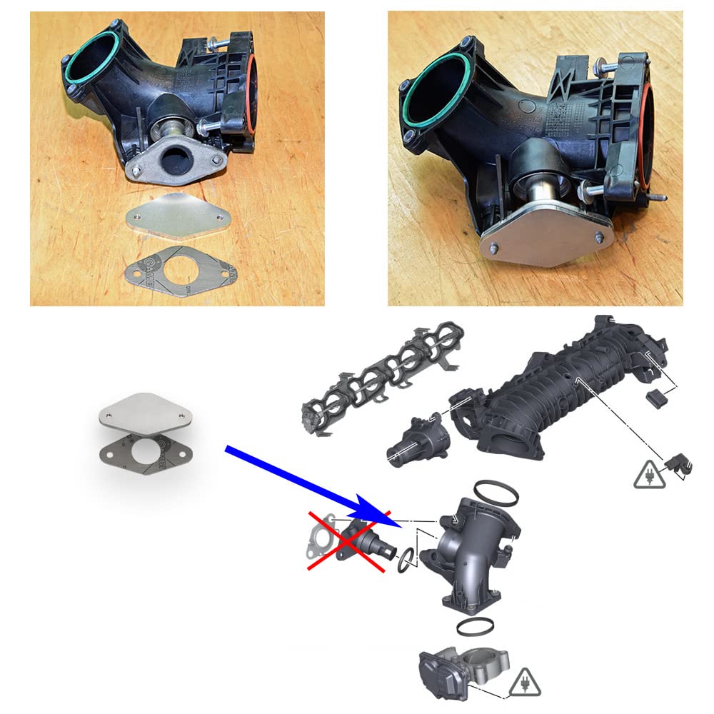 Valvola EGR + Kit Eliminazione Radiatore EGR per motori Diesel BMW 2.0 N47N N47S1
