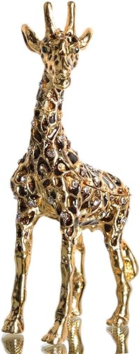 Waltz&F Caja de baratijas de jirafa grande dorada con bisagras pintada a mano, soporte para anillo coleccionable, adornos de vida, accesorios de disponible en Yaxa Peru