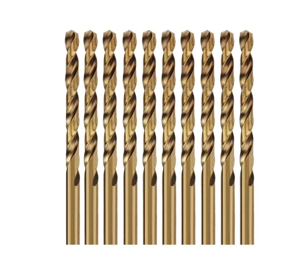 Broca Helicoidal De Acero Alta Velocidad con M35, Juego Herramientas Inoxidable, Accesorios For Perforación Metal Y(10PCS,7.0mm)