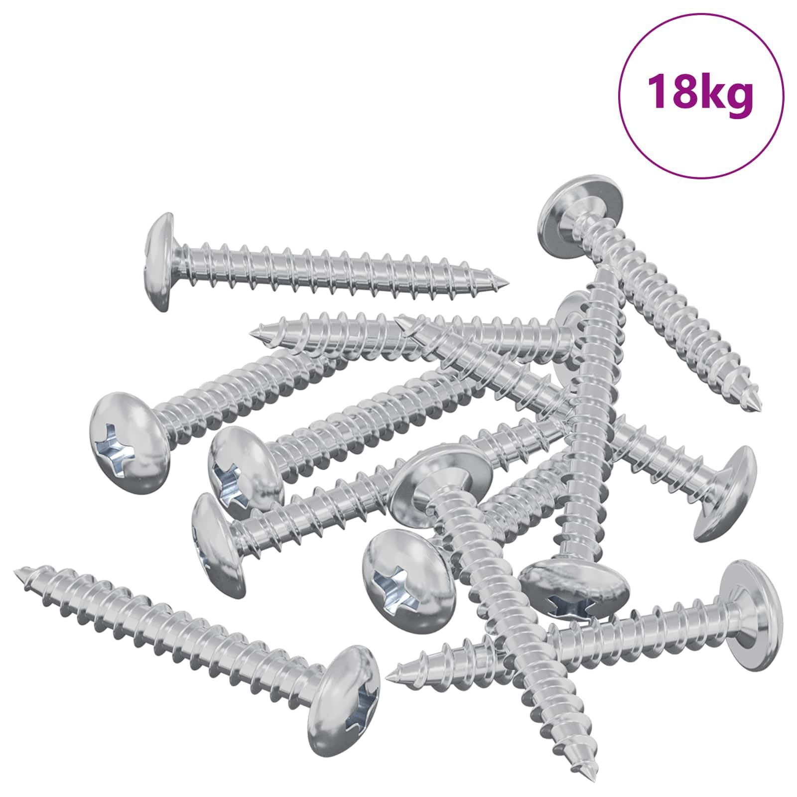Tornillos para madera de acero plateado, M4 x 28 mm, cabeza redonda con accionamiento Phillips, 8451 unidades, tornillos de acero inoxidable autorroscantes para madera, muebles, interior y exterior
