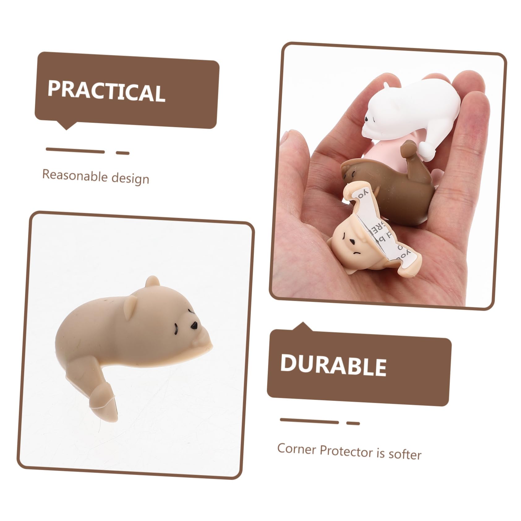 Hohopeti Protector de Placa de Inducción y Protectores de Esquinas de Silicona, 4 Piezas Forma de Animales, Protección Anticolisión para Muebles y Bebés