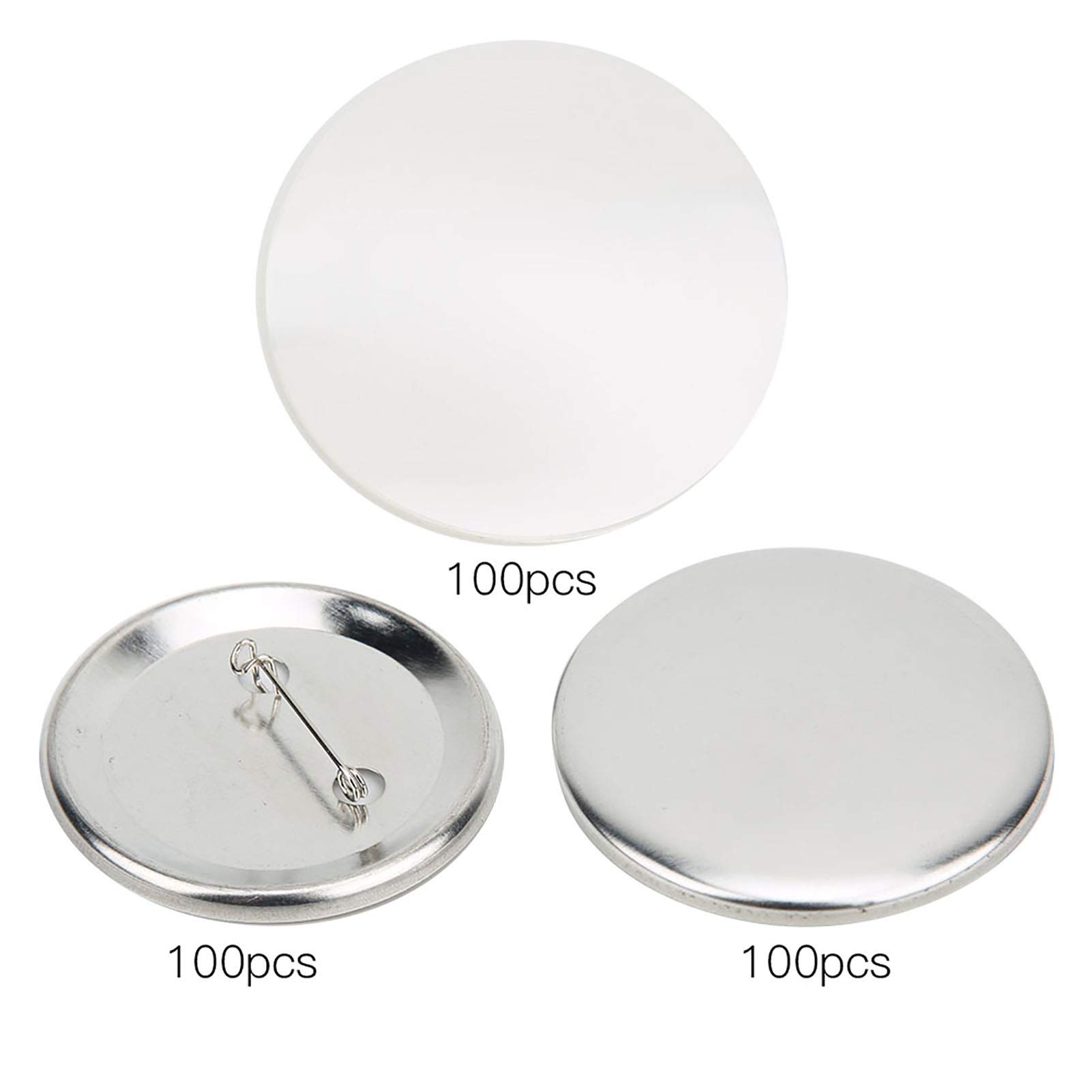 100 Zestawów 56 Mm Części Przypinek do Przypinek Akcesoria do Robienia Odznak, Puste Szpilki do Wyrobu Rękodzieła Części Przypinek Akcesoria do Robienia Odznak