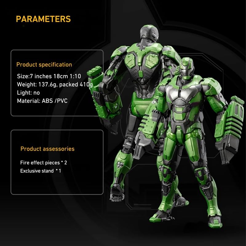 Image of ZD Box Toys Collectible Action Figure Full Box Set: Anniversary Series Non-Luminous Version 1:10 Scale 17cm Super Hero (MK - Iron Mark 26)