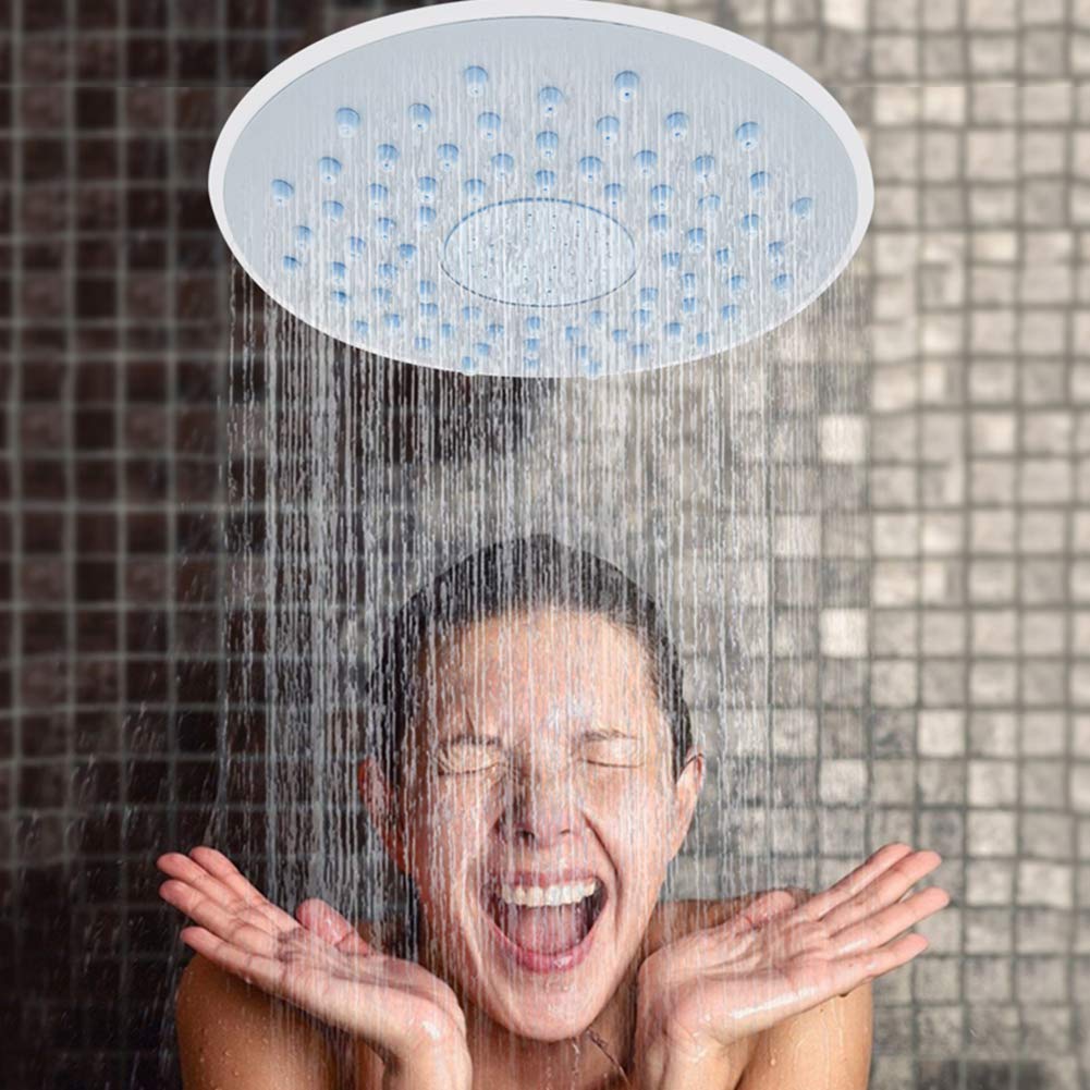 19Cm Round ABS Silicon Rubber Screwed Design Rainfall Top Shower Head, for Rain Shower Cabin Room Roof Faucets Water Sprayers - Image 2