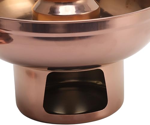 Miniatura 6 de DEWIN Hot pot de carbón, estilo chino 410 de acero inoxidable de carbón pequeño hotpot de hielo seco Old Beijing para una sola persona, pequeño