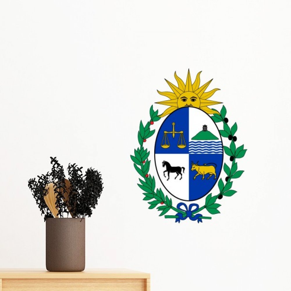 Sticker mural emblème Uruguay grand format déco Amérique du Sud