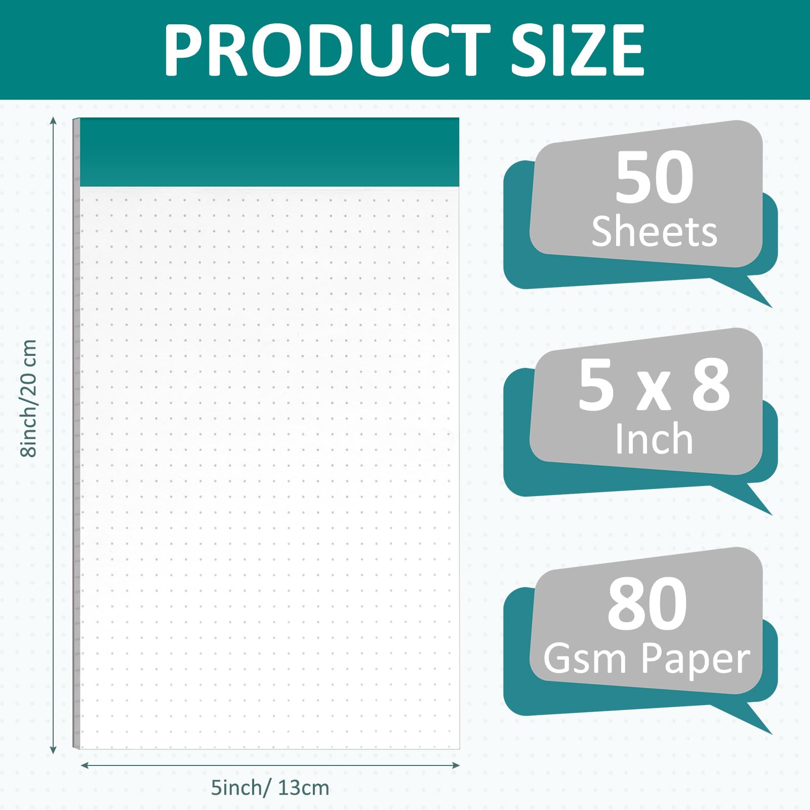Jetec Graph Paper Graph Paper 50 Sheets Jetec 8 Pcs Double Sided Graph Paper Notepad ...