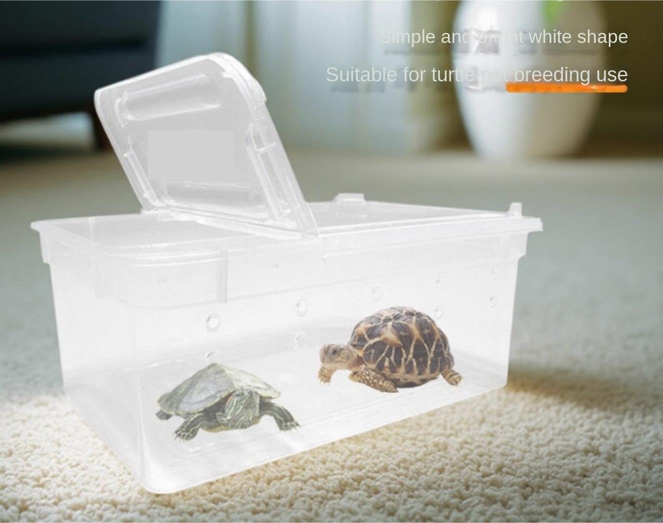 Pudełko Do Hodowli I Karmienia Akrylowe Terrarium Dla Gadów, Hodowla Ślimaków Artykuły Dla Zwierząt(37.5x24x16.5CM)