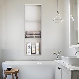 Modern Shower Wall Niche – SUS304 Stainless Steel Recessed Shelf Kit, No...