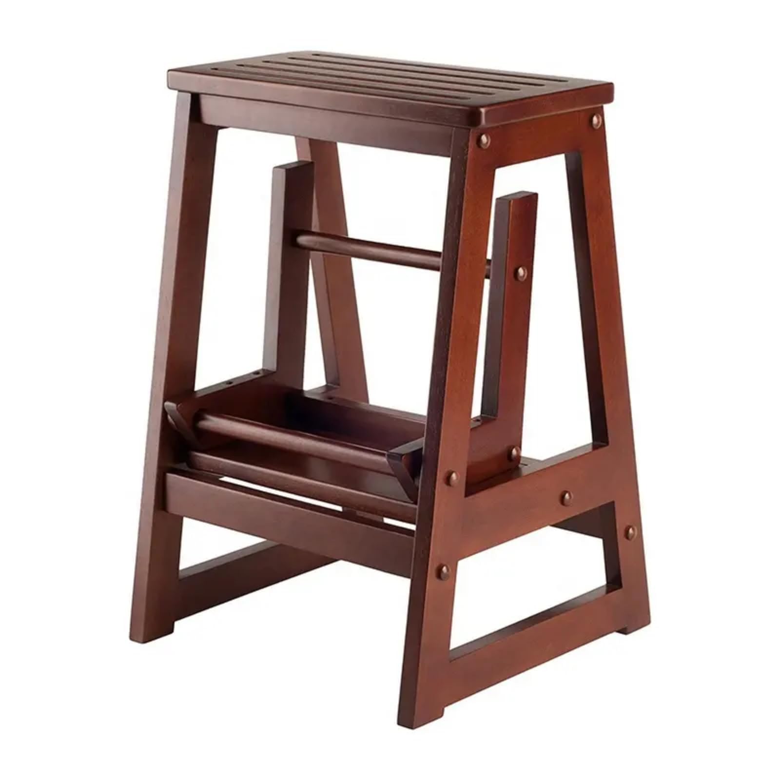 Taburete plegable con plataforma ancha silla de escalera de 2 nivs para muebles del hogar y acceso de almacenamiento