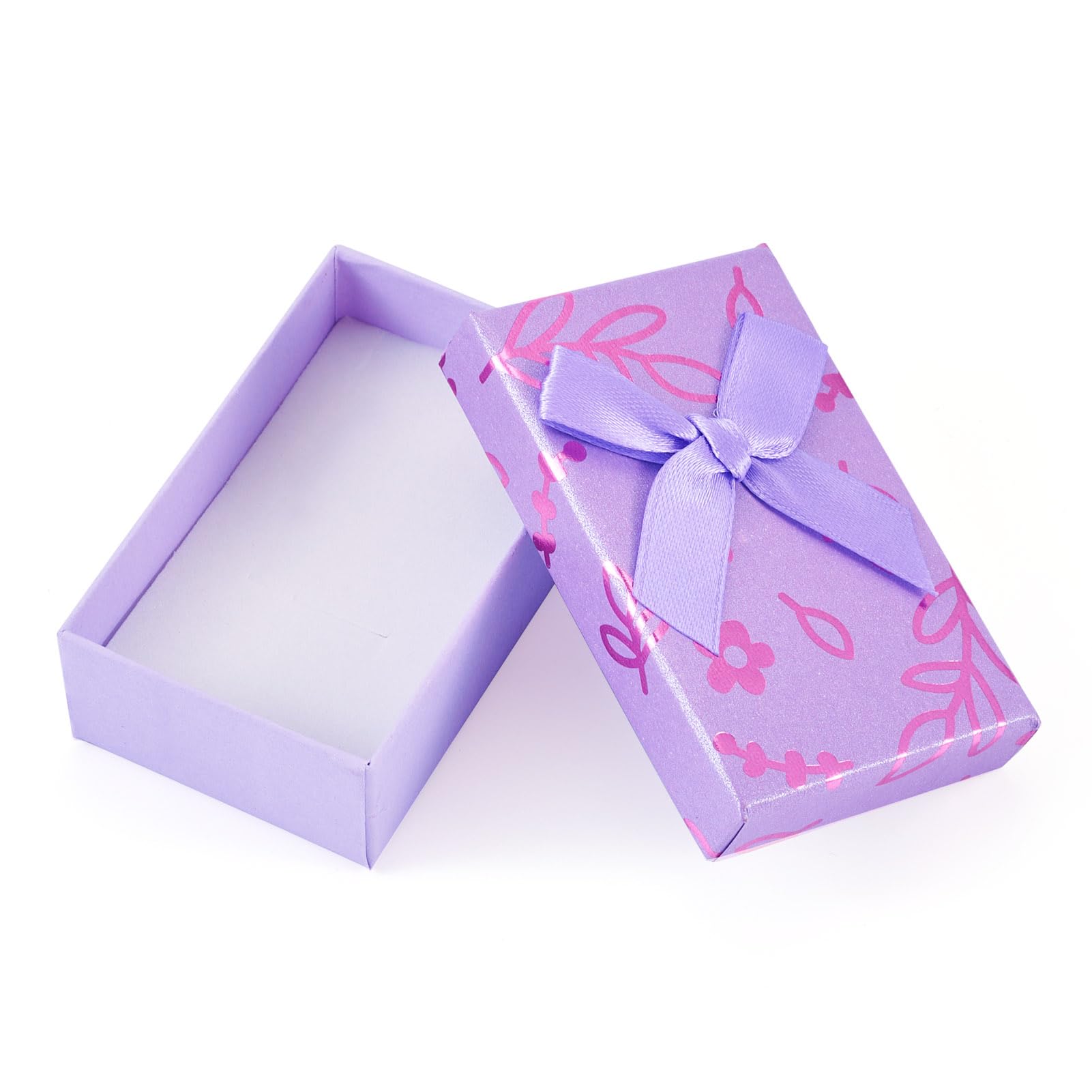 24 Pezzi Quadrati Rettangolari Cartone Set Di Gioielli Scatole Con Spugna Per Collana Anelli Orecchini Scatola Perline Forniture Confezione Regalo Colore Misto 24 Pezzi - Foto 4