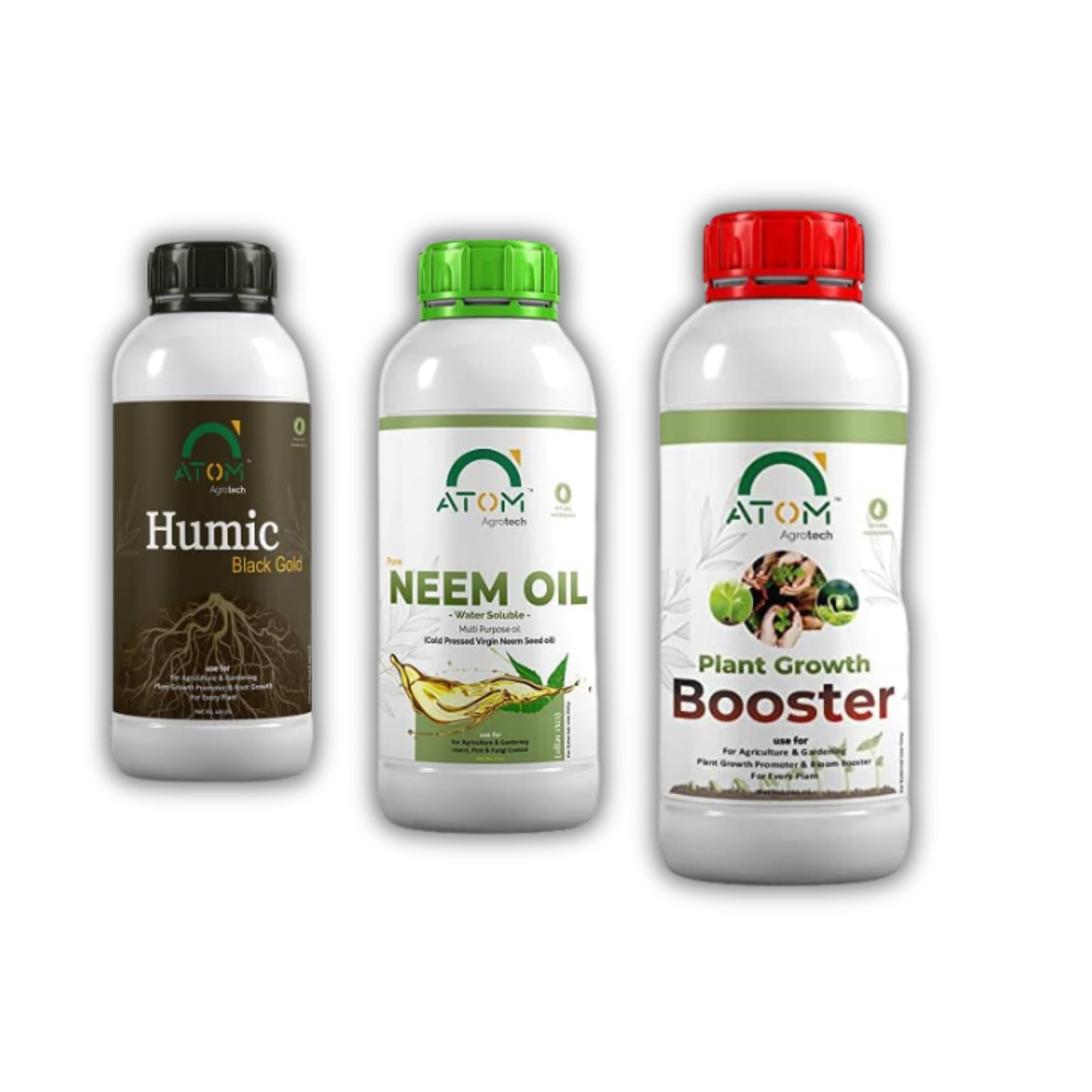 ATOM AGROTECH Organic PURE NEEM OIL/Growth Booster, Premium Powerful Organic Fertilizer for Overall Growth of Plants/Humic Acid Liquid Growth Promoter,Root Growth Promoter for (Pack Of 1) (500 ml) (B0BWJ8X5WS) Amazon Price History, Amazon Price Tracker