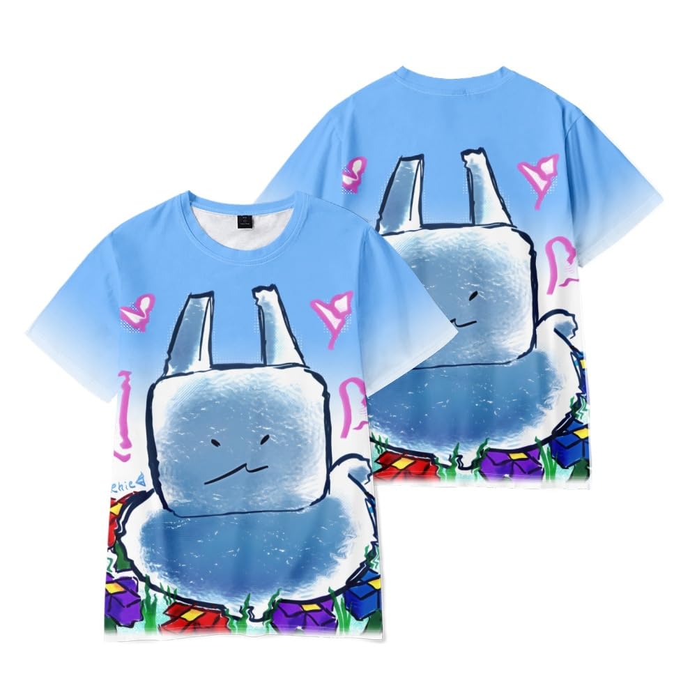 Hzsyc Kids Funny Cute Rabbit Gubby 3D Figure Printed Sweatshirt Shirt for Fans Gift Boys Forsaken Gubby T-Shirt (E,11-12years)