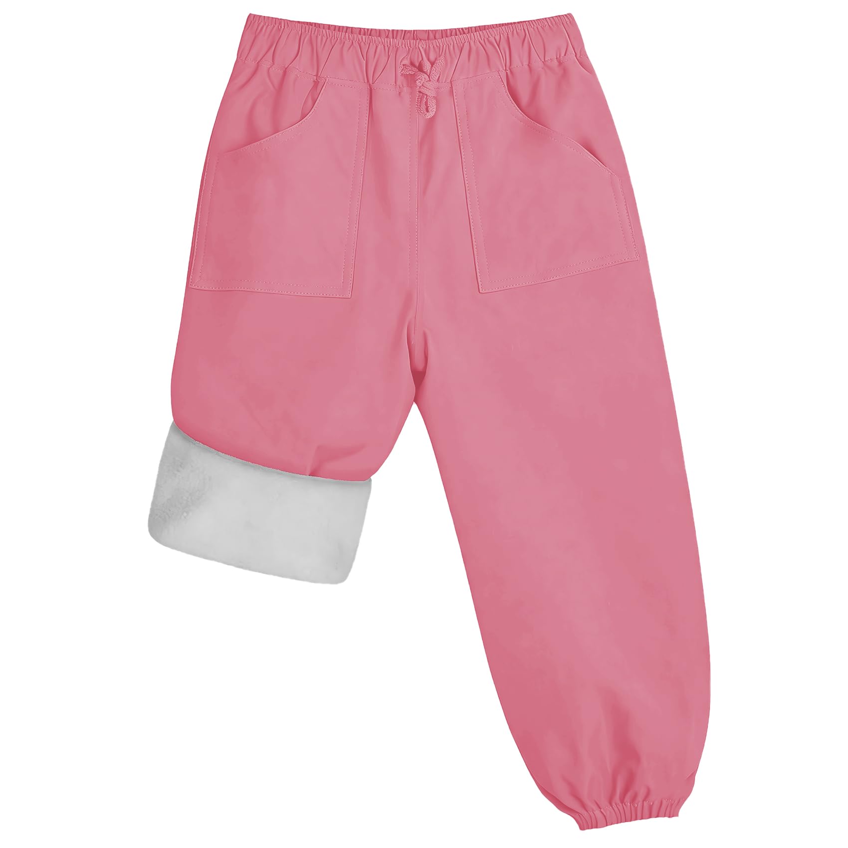 Toddler Kids Snow Pants Fleece Lined Waterproof Ski Pants For Boys &amp; Girls