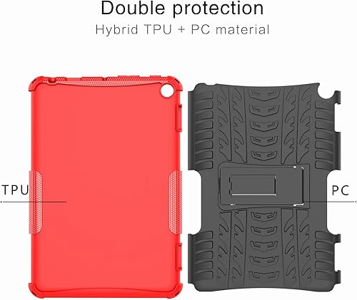Miniatura 6 de Boskin Funda KlNDLE FlRE HD 8  HD 8 Plus 2022 versión 12 generación funda resistente a prueba de golpes rojo