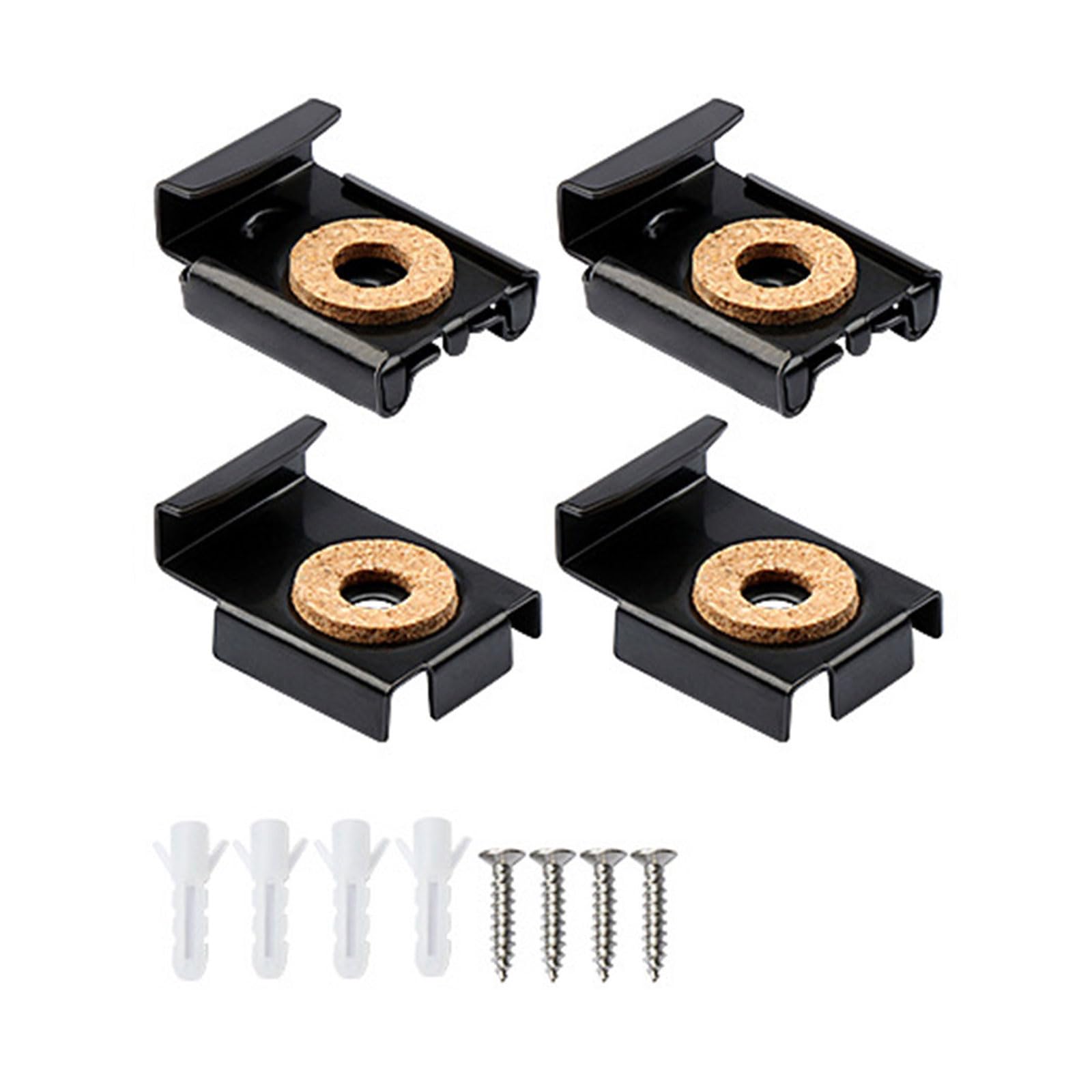 Rustproof Glass Clamps Set of 4 with Included Screws and Plugs Glass Holder Secure Holders
