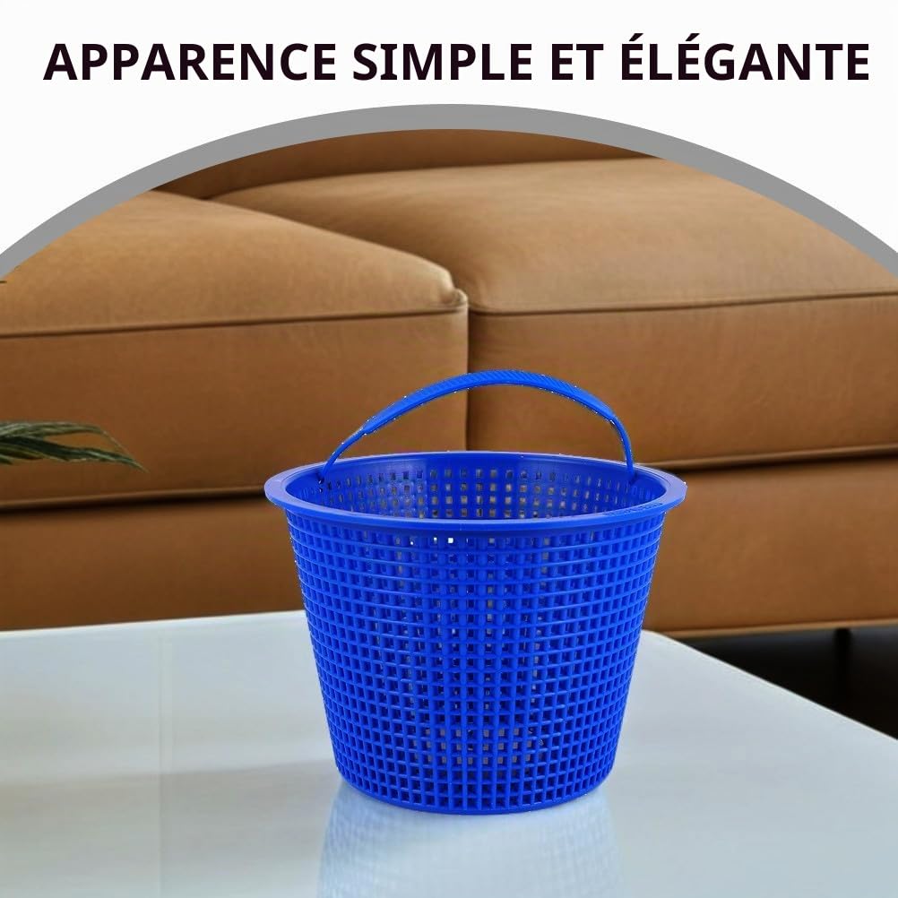 HEMOTON Lot de 2 Paniers de Rechange Bleus pour Écumoire de Piscine, pour Le Retrait Et Le Nettoyage des Feuilles Et Débris.
