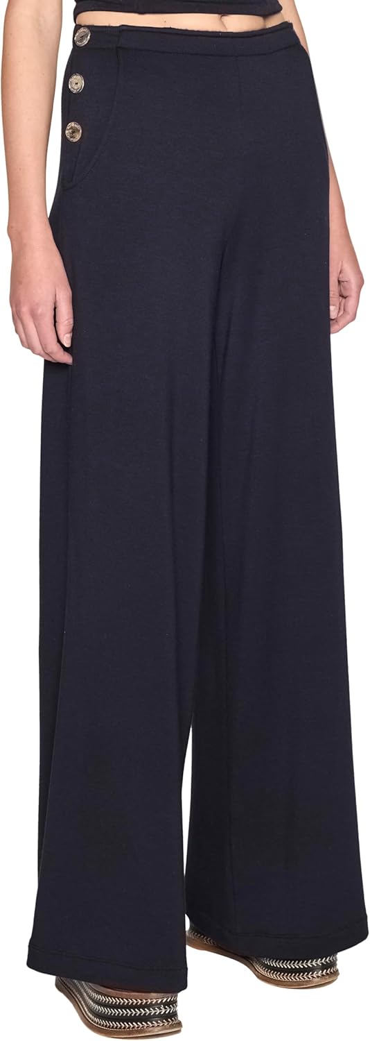 Bleusalt The Palazzo Sailor Pant | Sustainable Modal Wide Leg Trousers | High Waisted Pants