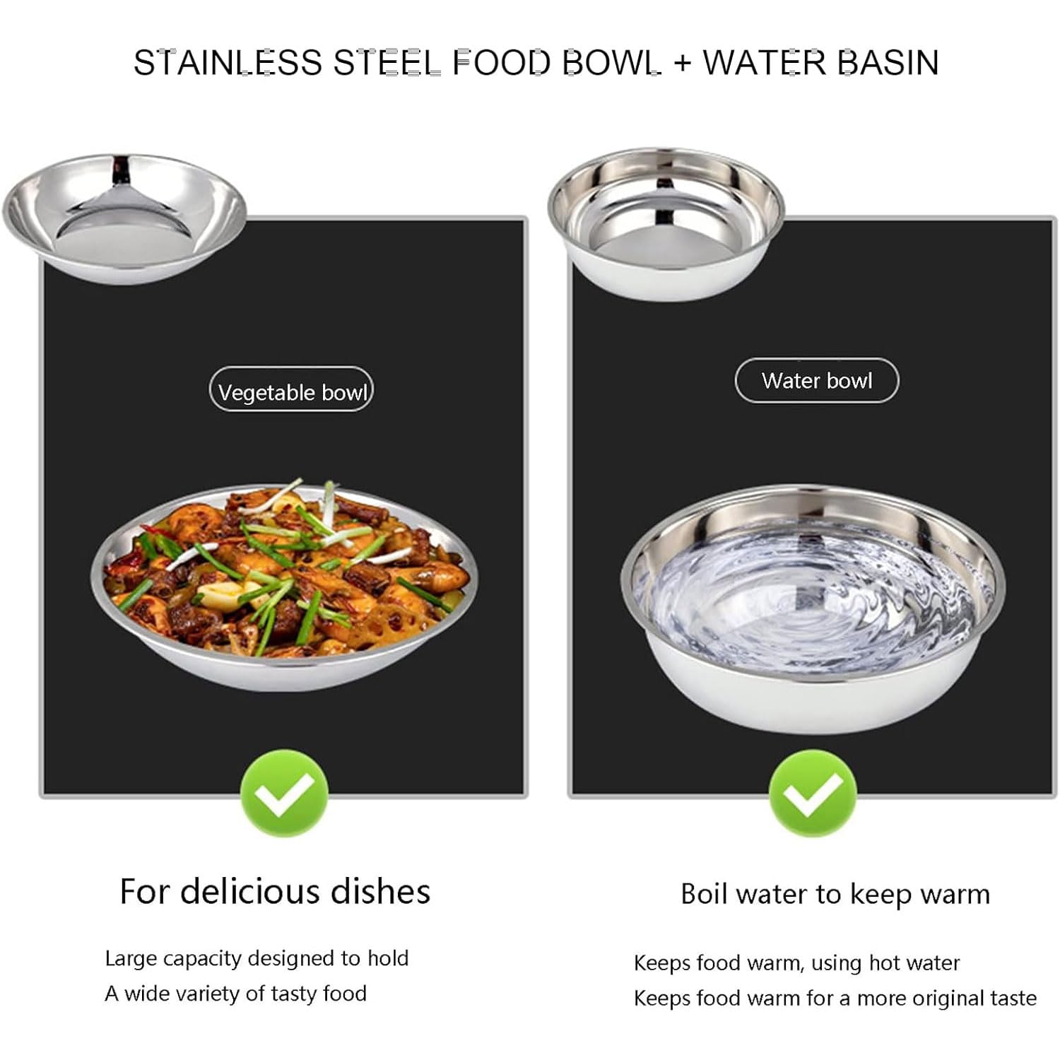 JOSBY Juego de Calentador de Comida Buffet de 8 litros, sartén de Acero Inoxidable con Tapa Colgante, Juego de Buffet de Lujo con Estufa de Combustible, Utensilios de Buffet y Equipo Calentador