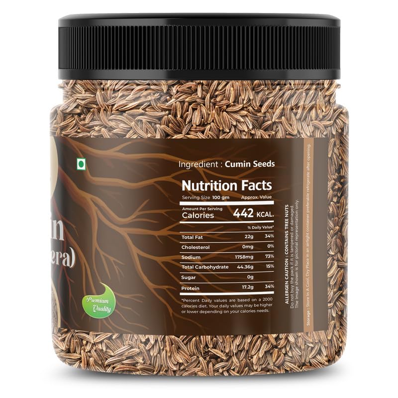 Image of RR NUTS Pure Jeera 1kg| Whole Cumin Seeds | Fresh & Natural Indian Spice | Sabut Jeera Whole Spices | Jeelakarra | Zeera | For Curries & Veg