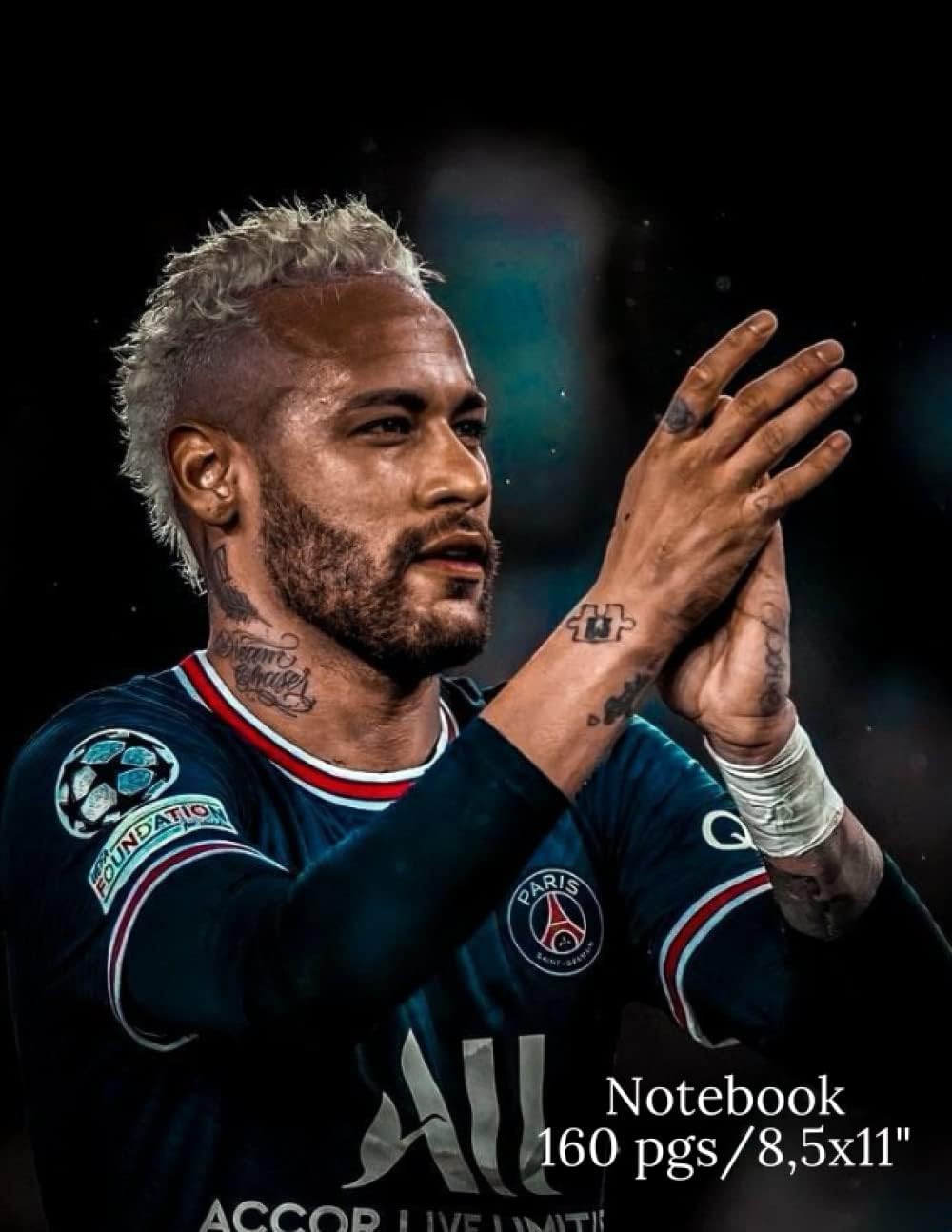 Neymar JR Composition Notebook: Neymar JR Jersey Number 10: Composition Notebook Neymar/PSG journal , 160 Pages, (8.5 x 11 inches)