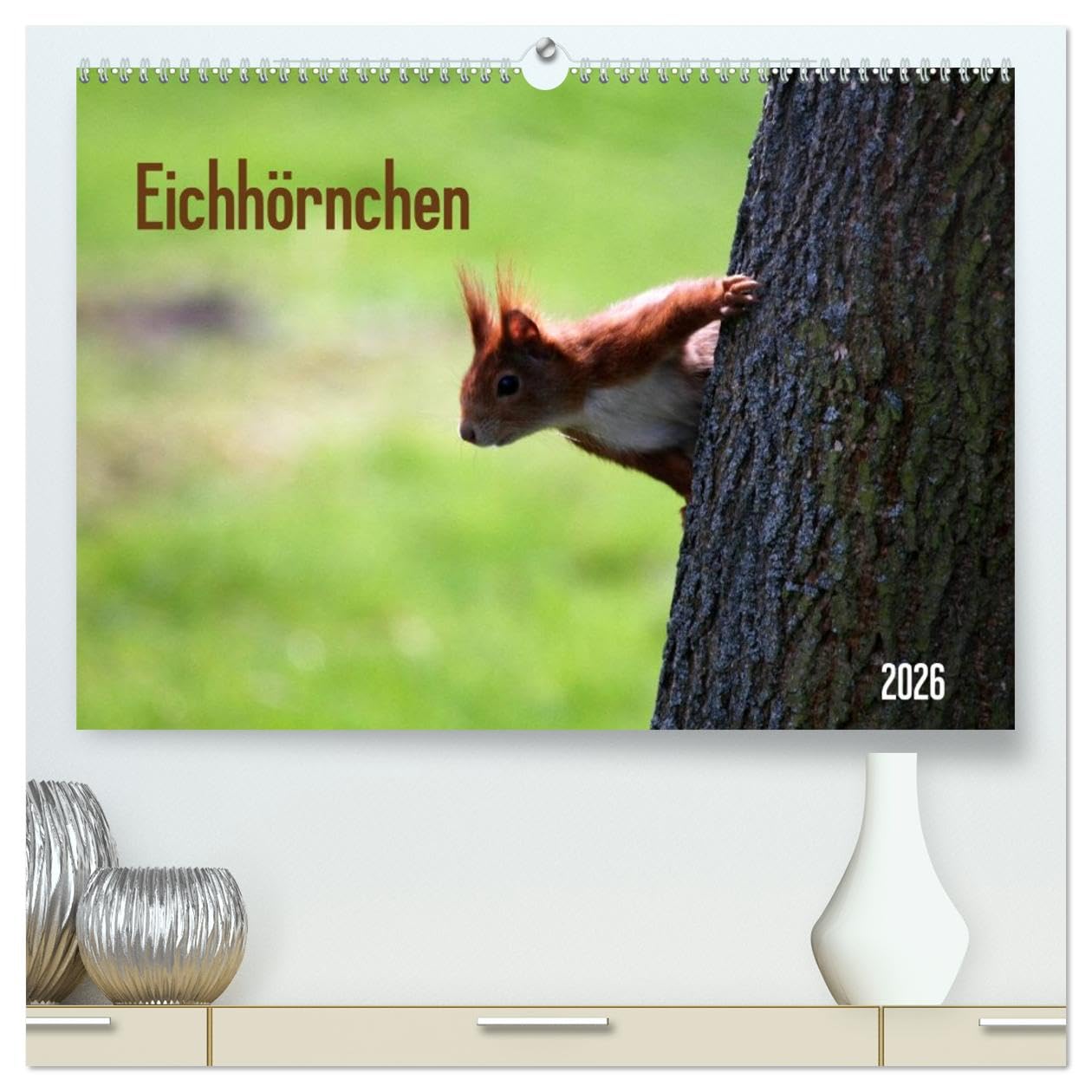 Eichhörnchen (hochwertiger Premium Wandkalender 2026 DIN A2 quer), Kunstdruck in Hochglanz: Gattung der Hörnchen-Familie (CALVENDO Tiere)