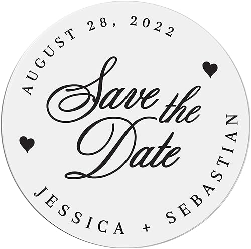 Miniatura 7 de Calcomanías personalizadas para guardar la fecha, etiquetas de invitación de oro de boda, sellos de sobres personalizados, adhesivo transparente