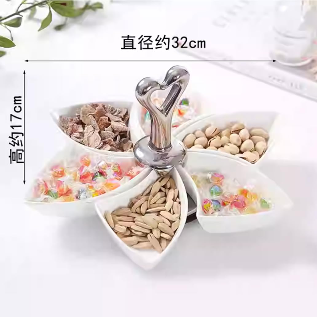 Snack-Teller, Keramik, rotierender Obstteller, kreativer Haushalt, multifunktionale Snack-Teller, Obstgerichte