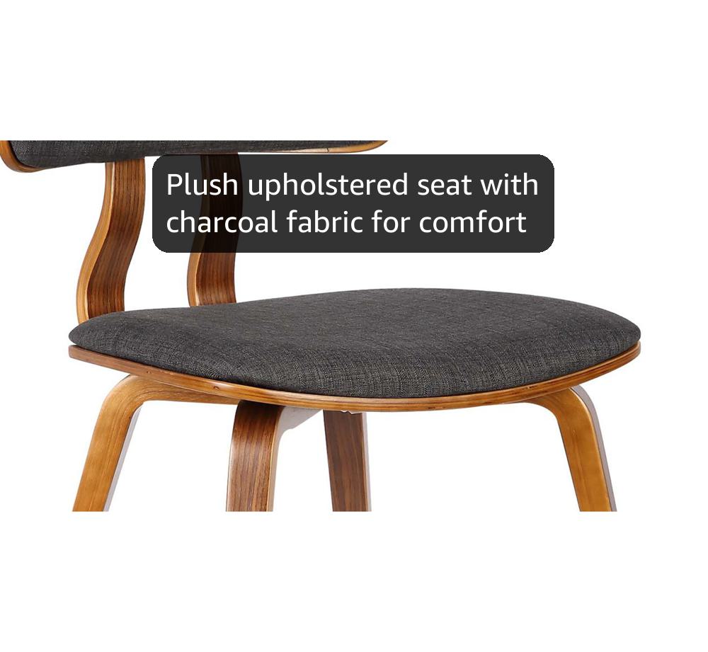 Amazon.com - Armen Living Jaguar Dining Chair in Charcoal Fabric 