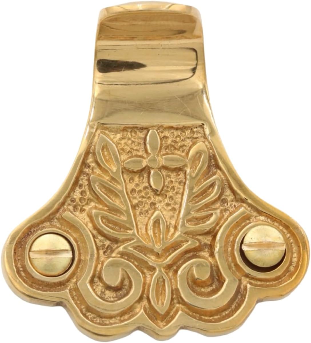 Curly Window Sash Finger Lift in Brass Bronze (Brass)