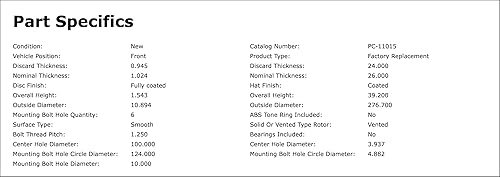 Miniatura 3 de Protección del elemento del rotor del freno de disco delantero compatible con Nissan NP300 Diesel 2009 2010 2011 2012 2013 2014 2015