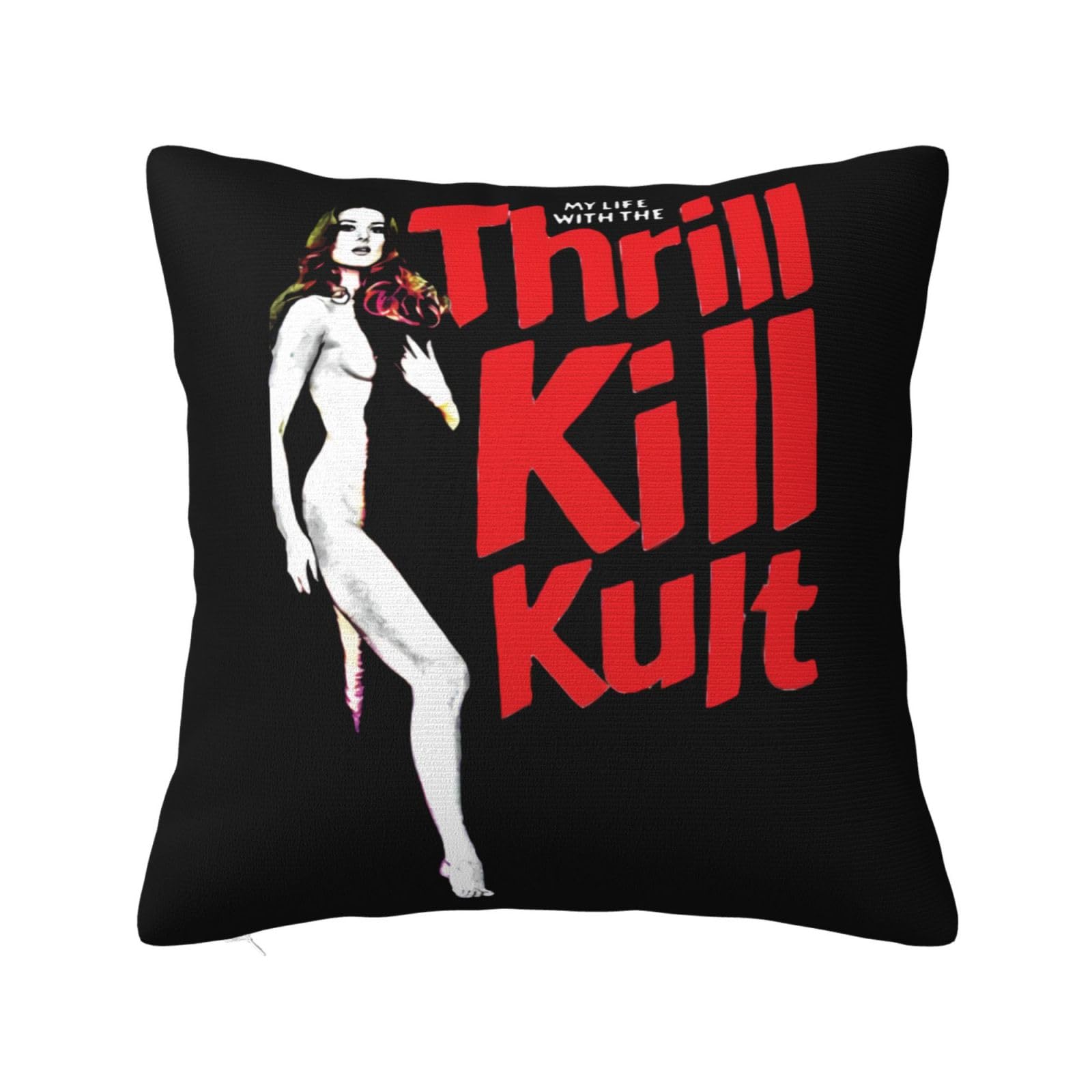 My Life with The Thrill Kill Kult Pillow Cases Cushion Pillow Covers Square Throw Pillowcase for Bedroom Sofa Home White 12"X12"