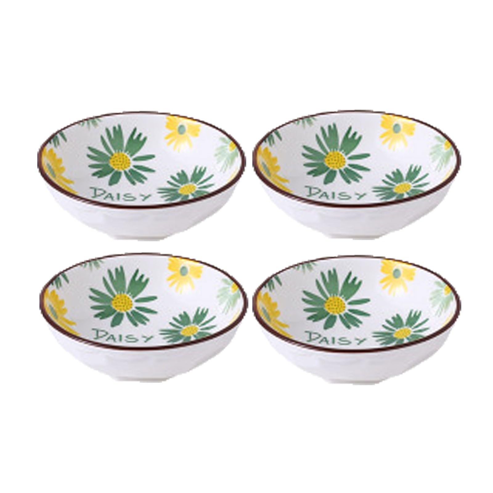 Dessertteller, Dip-Schüssel-Set, Porzellan, Dip, Saucenschüssel, Keramik, rund, Gewürzgeschirr, Snackgeschirr, Gewürz-Set, Dessertteller (C)
