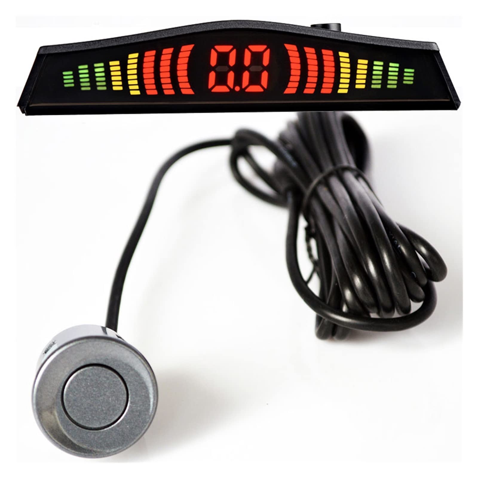 Radar De Recul Détecteur Voiture Parktronic Affichage LED Automatique 4 Pièces Kit Capteur Stationnement Moniteur Radar Secours Détecteur Voiture Capteur Radar (Color : Grey)