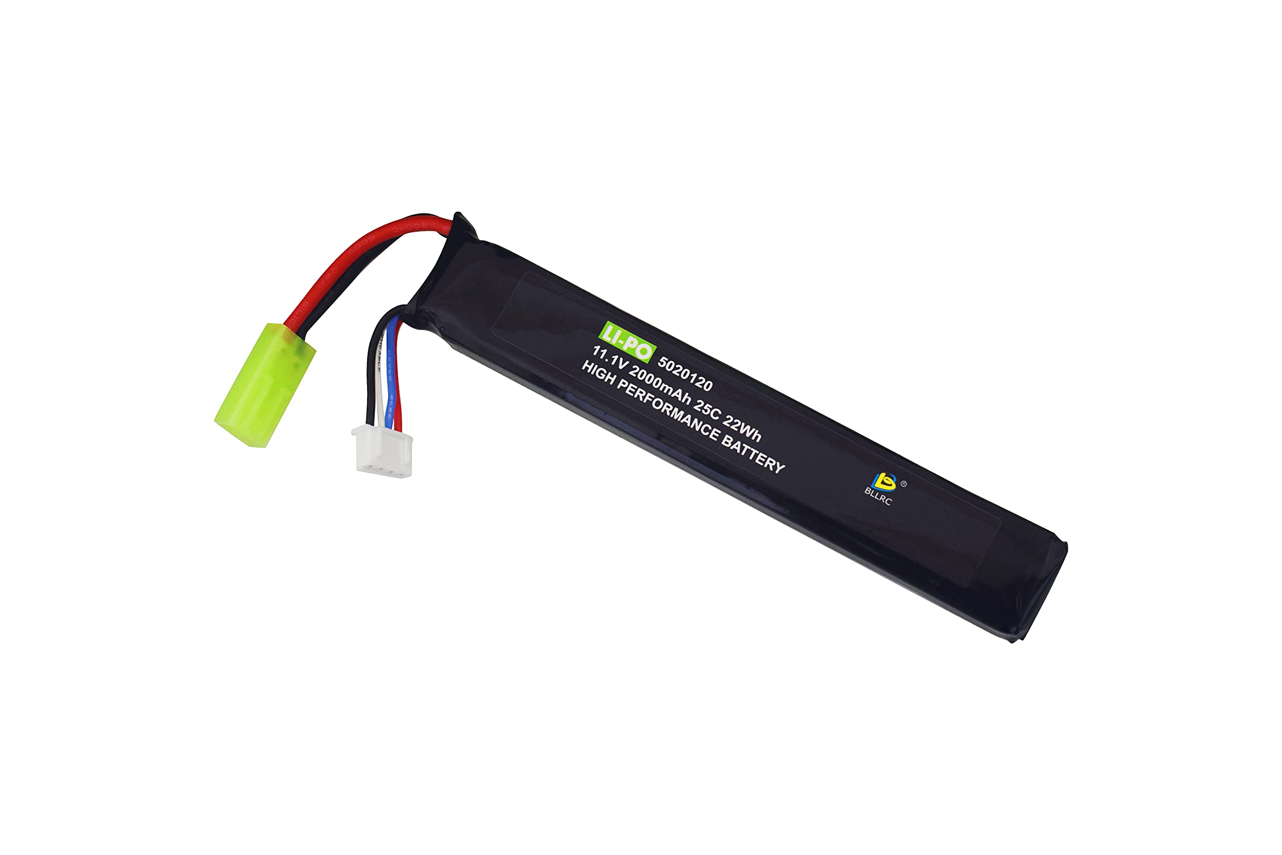 2Pezzi 3S 11.1V 2000mAh 5020120 Batteria al litio con Connettore Mini Odamiya per M4 Crane Stock M110 G36 M14 L85 AUG G3 Upgrade modifica e altre di pistole elettriche giocattolo Fucili softair