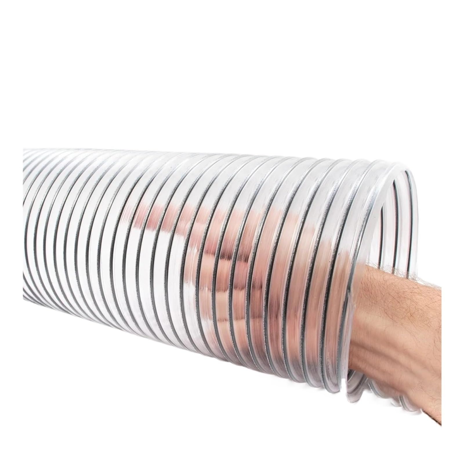 2''–4'' Außendurchmesser, 50–100 mm, transparenter PVC-Staubsammelschlauch zur Verwendung mit Staubsammlern mit Anschlüssen. Ideal for Werkstattstaubsauger(OD63mm 2.5inch,6Meter)
