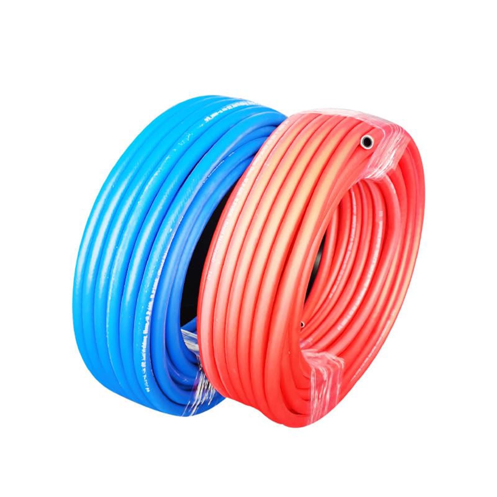 RSBFER Tubo Flessibile per Saldatura Doppio Ossigeno-acetilene da 8 mm, Tubo Flessibile per Torcia ossigenata per Taglio e Saldatura di Metalli, Uso Industriale,5m