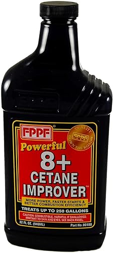 90188 8+ MEJOR DE CETANO 32 OZ. BOTELLA, TRATA 250 GALONES DE COMBUSTIBLE DIESEL POR BOTELLA