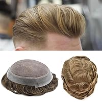 Vista 43 de Pieza de cabello humano real para hombre, sistema de reemplazo de unidades de cabello para hombres, piezas de cabello duradero, tupé para hombres