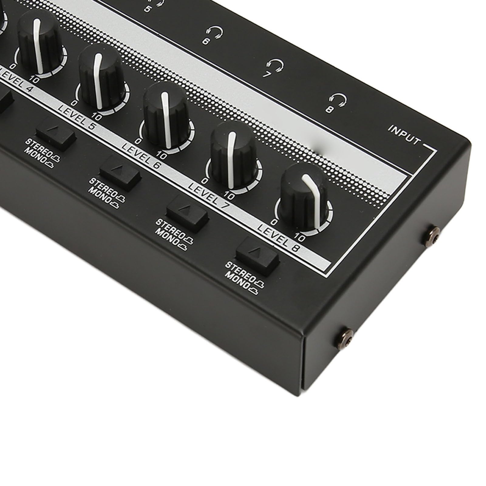 Amplificatore per Cuffie Stereo, Amplificatore per Cuffie Clear Sound 100-240 V Controllo Volume 8 Uscite 1 Canale di Ingresso per Palco (Spina europea)