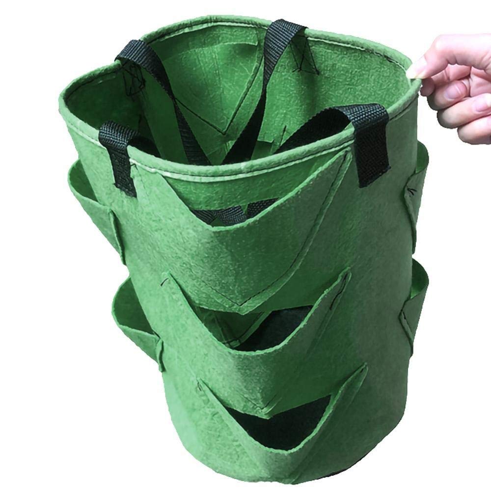Fresa de Cultivo de Fresa Bolsa de contenedor plantador de Bricolaje Telas PE Plantación de jardinería de hortalizas espesando Maceta de Maceta Herramienta de jardín