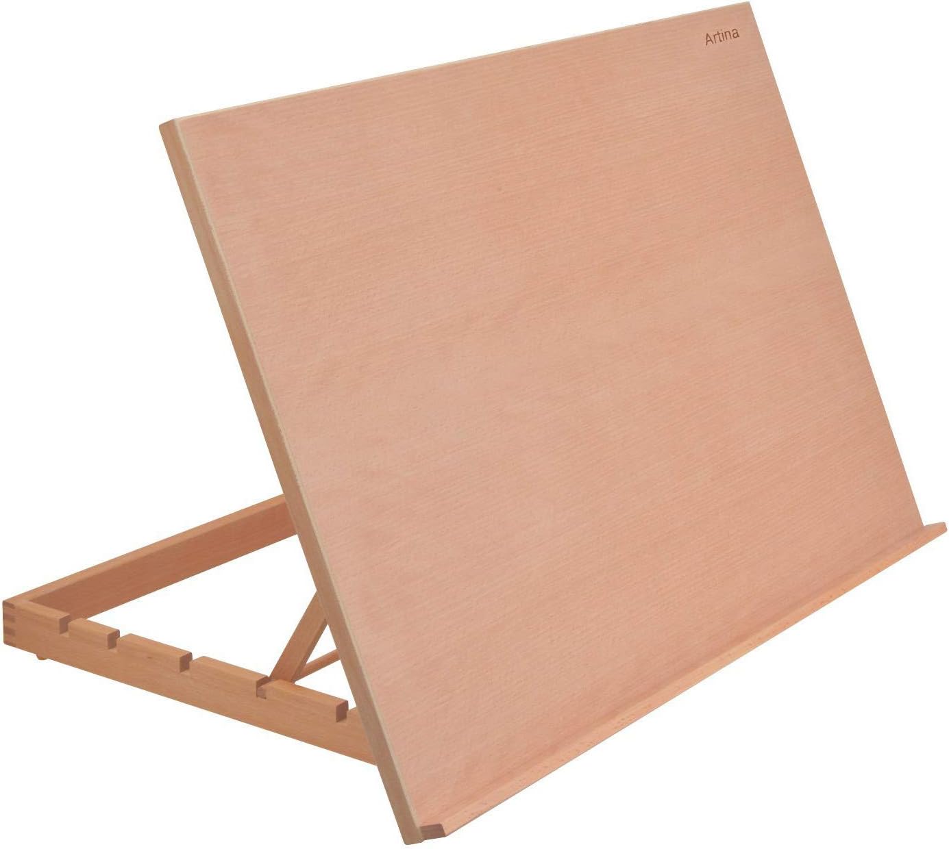 Artina Montpellier Large Art Drawing Board Tabletop Workstation Artists Sketch Easel Quality Beech Wood 90ยฐ Tilt 29.5" x 19.2" A2