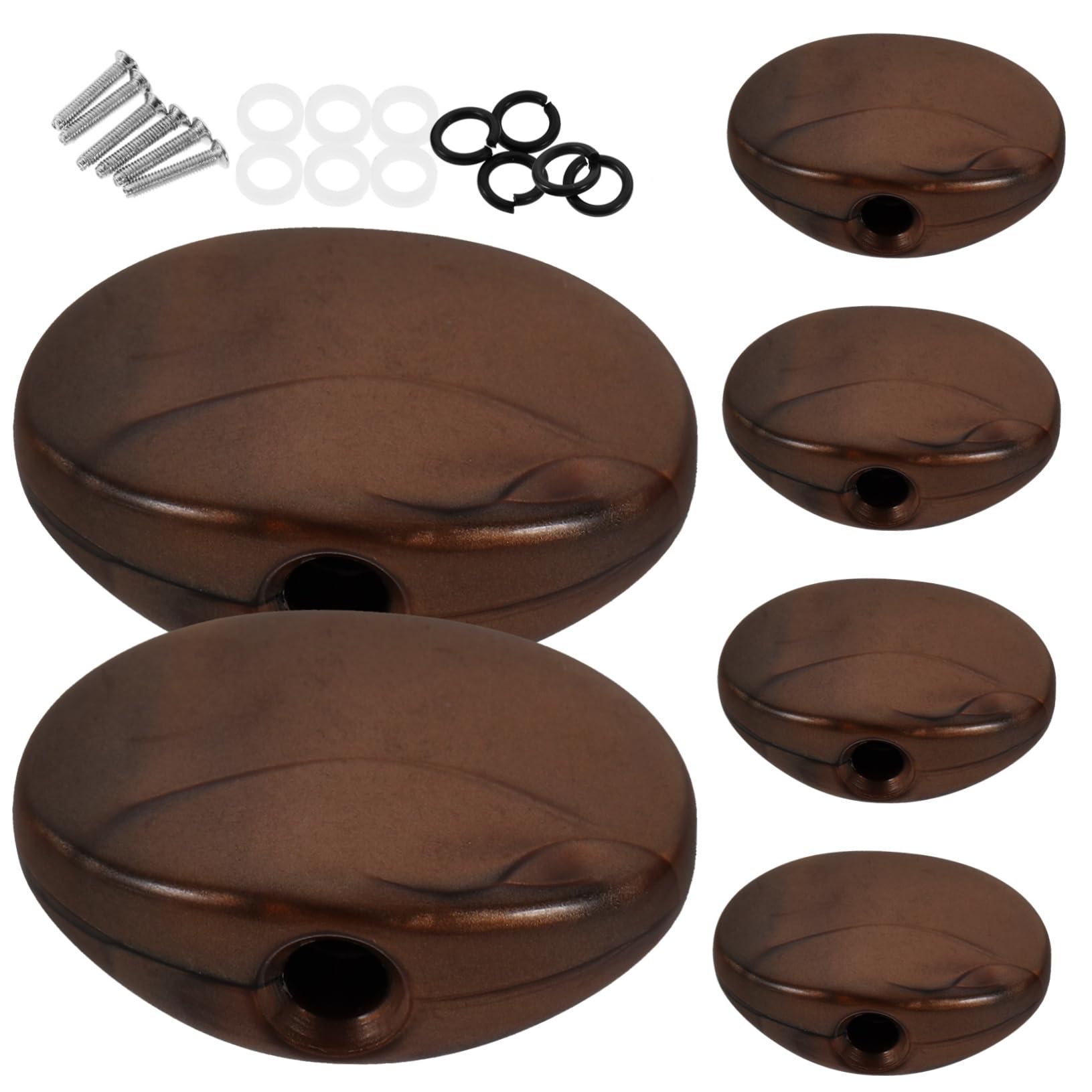 Yardwe 6pcs Guitar Tuning Knobs Replacement Sturdy Acoustic Electric Guitar Tuning Peg Handles with Mounting Screws for Easy Installation and Upgrading Instruments