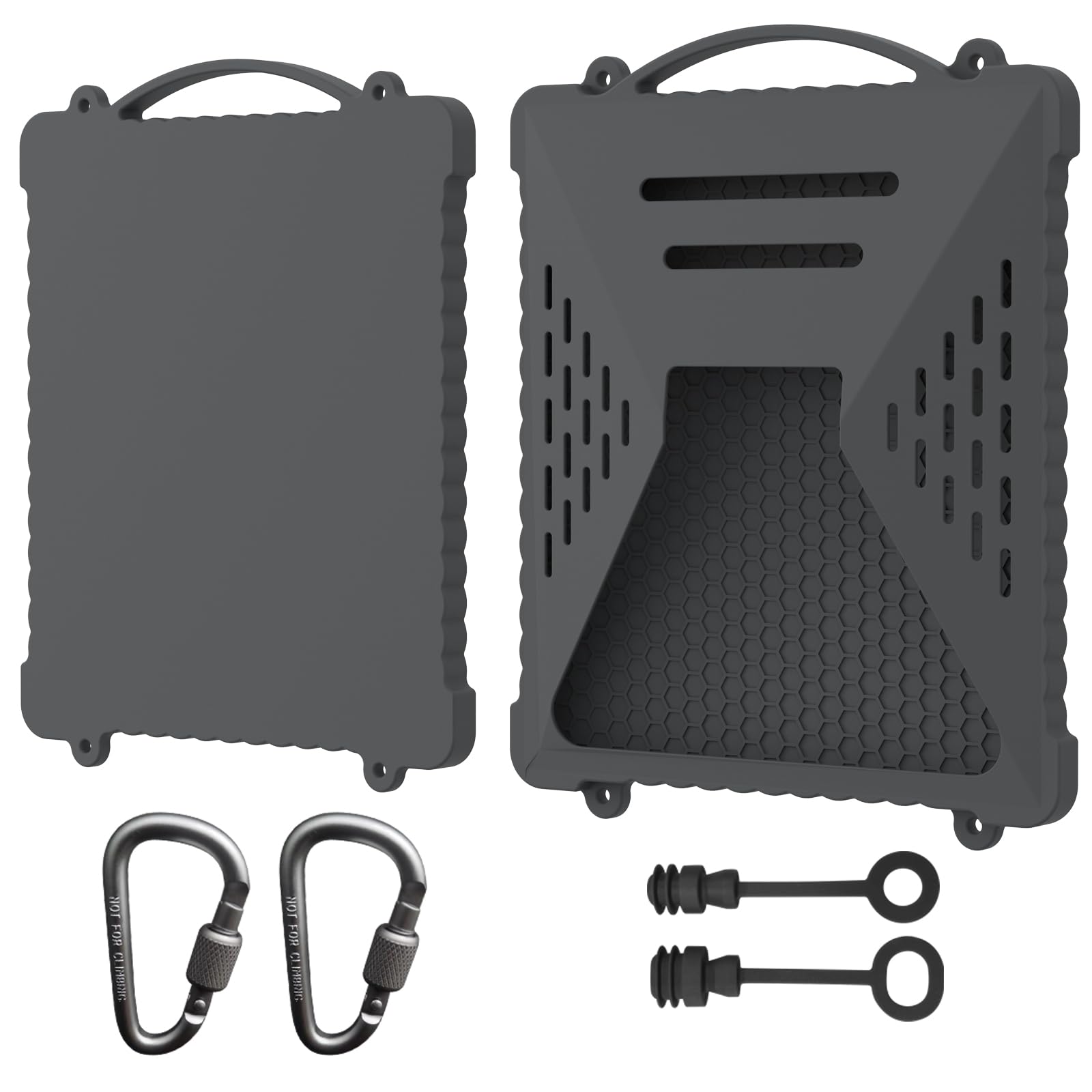 ACOVER Liquid Silicone Case for Starlink-Mini Accessories Satellite Dish Antenna,Stable Satellite Signal Waterproof & Anti-Scratch Case with Handle Perfect for Outdoor Travel RV/Camping （Grey）-picture-16
