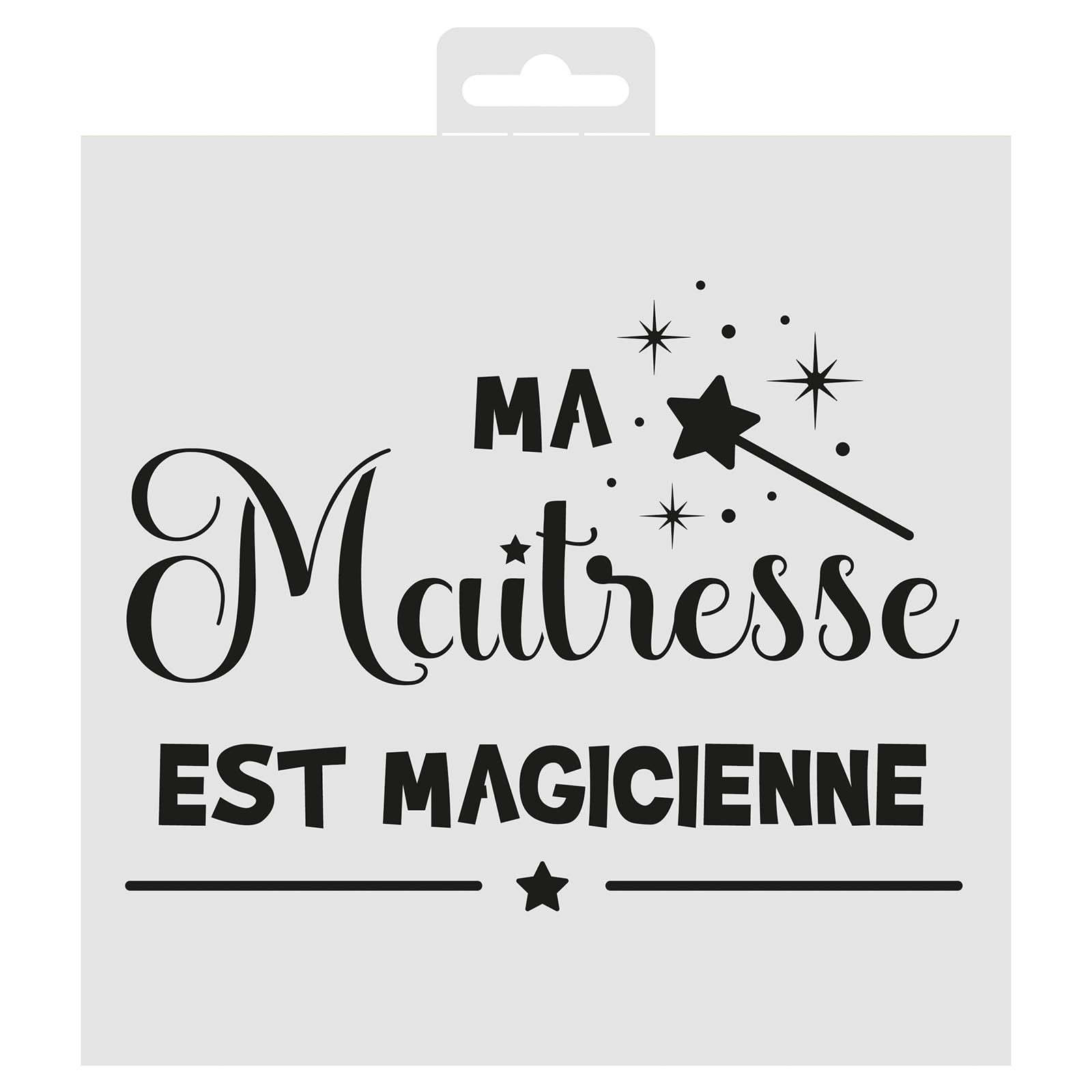 Aladine - Magic Master Stencil 19 x 19 cm - Stencil for Decorating All Surfaces - Stencil Felt, Paint, Airbrush - Tribute to The Magician Mistress - 81238