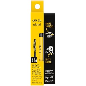 got2b Glued 2-in-1 Brow Gel Edge Control 0 54 Fl Oz Strong Hold Styling Eyebrow Gel and Hair